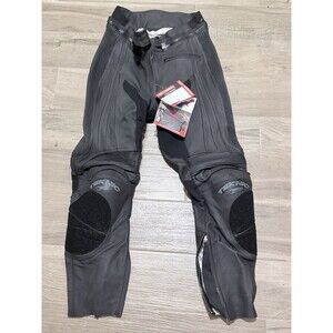 Teknic Women’s Leather Riding Pants Size 8 Black Armored Knee Protection